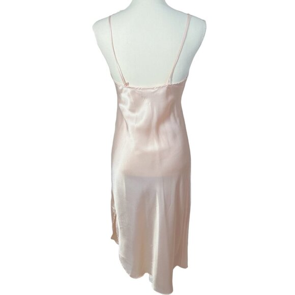 Vintage Intimo Amore Light Pink Ballerina Pink Satin Slip Lace Size XS - Picture 4 of 7